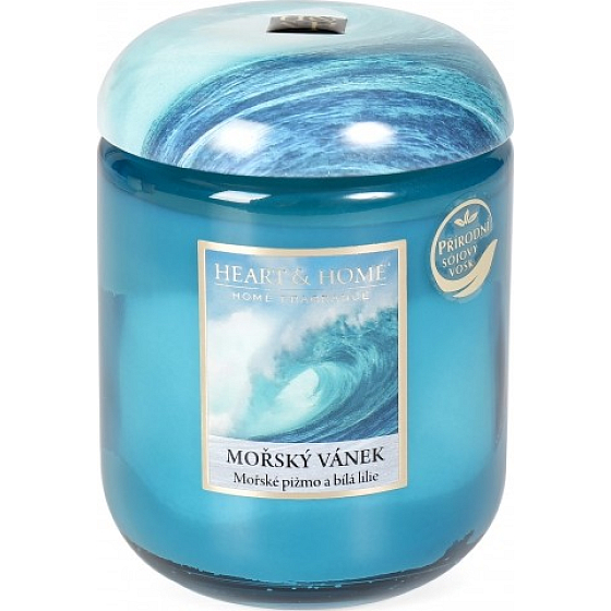 Heart & Home Sea breeze Soy scented candle large burns up to 70 hours 340 g