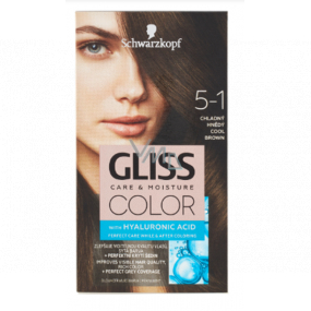 Schwarzkopf Gliss Color hair color 5-1 Cool brown 2 x 60 ml
