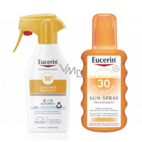 Eucerin Sun Sensitive Protect SPF 50 sun spray 200 ml + SPF30 transparent spray for children 200 ml
