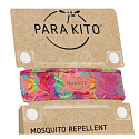 Parakito Repellent mosquito bracelet Graphic pink natural, refillable, waterproof, protection 24h / day - 15 days for refill + two refills