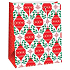 Ditipo Gift paper bag 26.4 x 13.6 x 32.7 cm white red ornaments AB