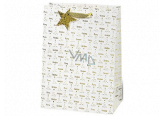 BSB Luxury gift paper bag 36 x 26 x 14 cm Christmas with golden trees VDT 446 A4