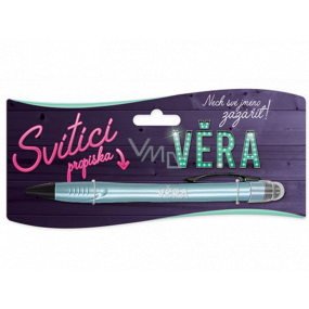 Nekupto Glowing pen with the name Věra, touch tool controller 15 cm