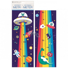Wall stickers children's height chart Rainbow Space, up to 120 cm