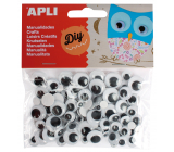 Apli Moving eyes self-adhesive black round 100 pieces, 13263