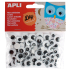 Apli Self-Adhesive Black Round Googly Eyes 100 Pieces, 13263