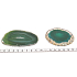 Agate green slice natural stone 1 piece, symbolizes the element earth