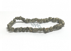 Pyrite bracelet elastic natural stone made of stones 4 mm / 16-17 cm, master of self-confidence and abundance