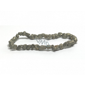 Pyrite bracelet elastic natural stone made of stones 4 mm / 16-17 cm, master of self-confidence and abundance