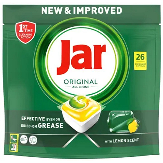 Jar Original All in One Lemon Dishwasher Capsules 26 pieces