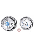 Charm Sterling silver 925 Zodiac sign, cubic zirconia Aries, bead for bracelet