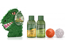 Baylis & Harding Dinosaurus bath foam 100 ml + hair shampoo 30 ml + fizzy bath bomb 2 x 20 g, cosmetic set for children
