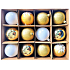 Plastic flasks gold and white 6 cm 12 pieces