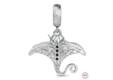 Charm Sterling silver 925 Manta, animal bracelet pendant