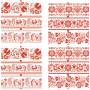 Egg shrink decoration, red motif 12 pieces