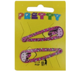 Sponky Hello Kitty do vlasů, lupkačky růžové 2 kusy
