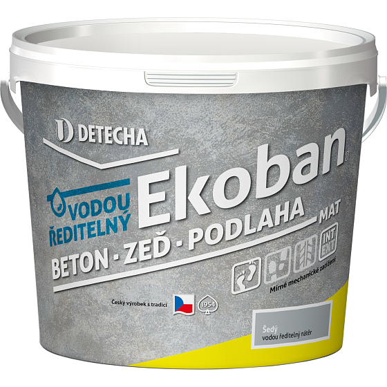 Detecha Ekoban wood and concrete paint, gray, 5 kg