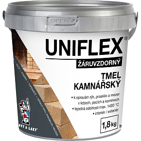 Uniflex stove putty, heat-resistant putty, 1.8 kg