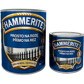 Hammerite smooth paint directly on rusty metal, black shade, 0.7 l + 0.25 l Hammerite smooth paint directly on rusty metal, black shade, 0.7 l + 0.25 l