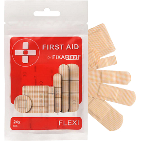 Fixaplast First Aid Flexi Classic mix of bandages, 24 pcs