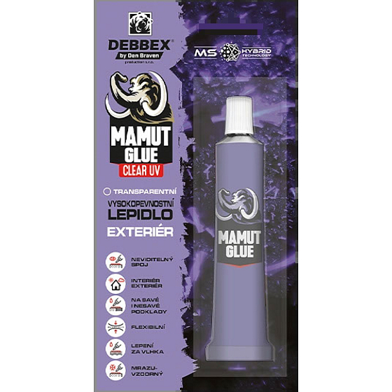 Den Braven Mamut Glue Clear 100% UV Exterior Transparent Adhesive, 25 ml