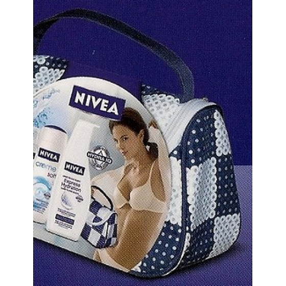 Nivea Soft 250 ml + deodorant spray 150 ml + body lotion 400 ml cosmetic set for women