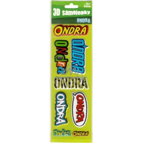 Nekupto 3D Stickers with the name Ondra 8 pieces