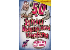 Nekupto Stírací přání k narozeninám Kámašútra 50 G 50 3338 21,5 x 13,5 cm