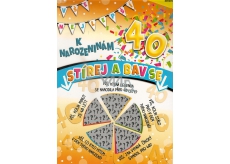 Nekupto Birthday Scratch Card 32 x 23 cm 40 G 40 3357