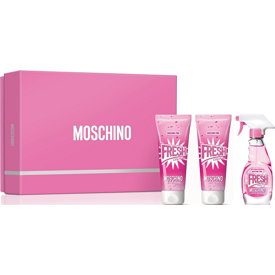 Moschino Fresh Couture Pink Eau de Toilette for Women 50 ml + shower gel 50 ml + body lotion 50 ml, gift set