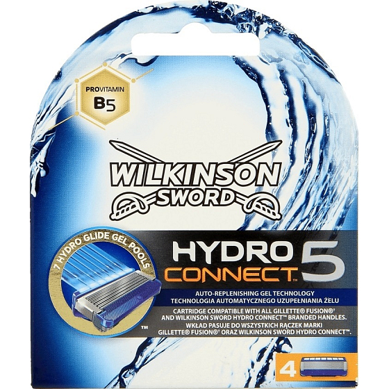 Wilkinson Hydro Connect 5 spare heads 4 pieces