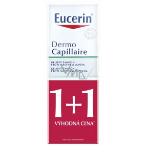 Eucerin DermoCapillaire gel shampoo against greasy dandruff 2 x 250 ml, duopack