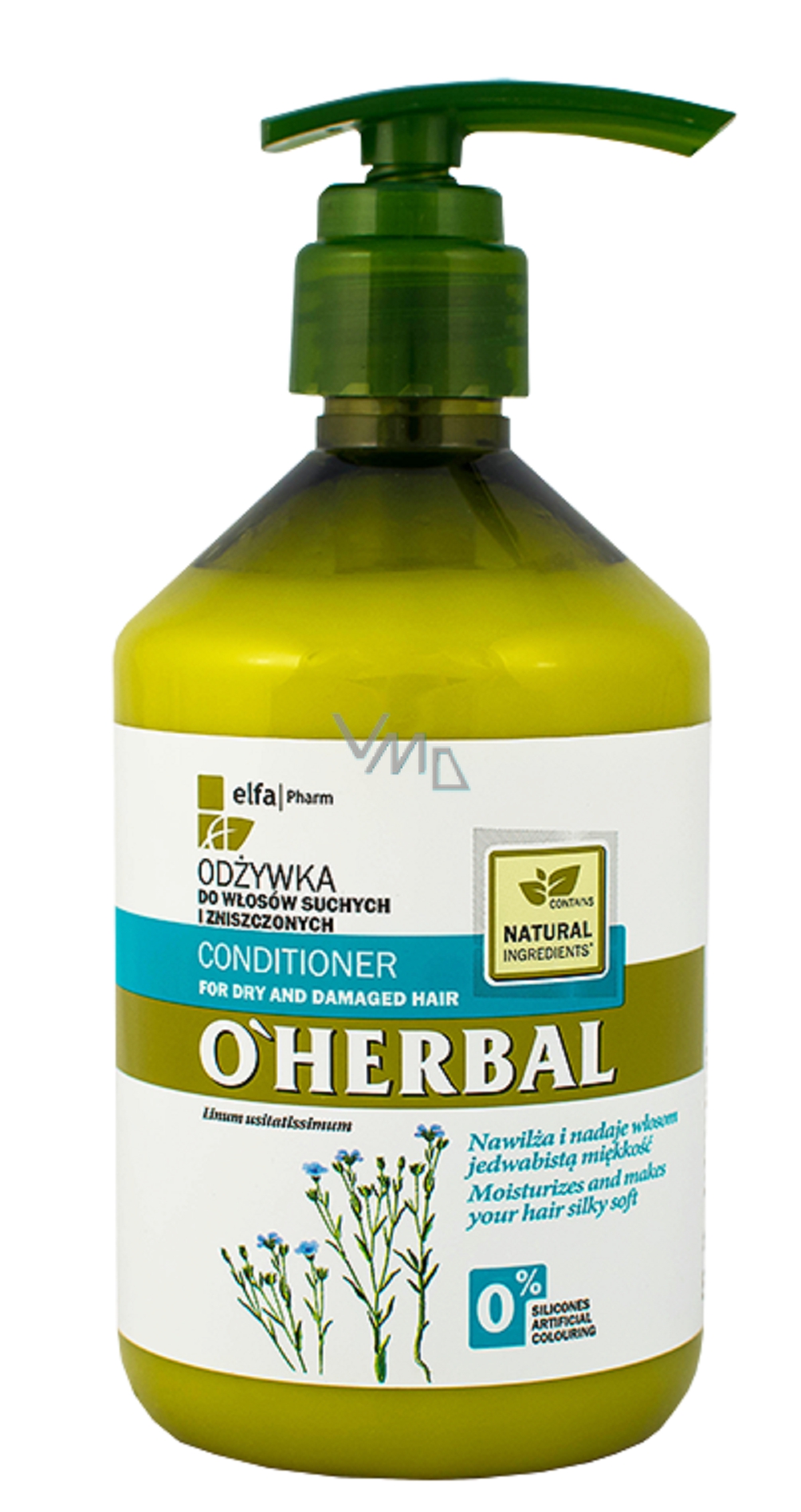 About Herbal Len conditioner for dry and damaged hair 500 ml VMD