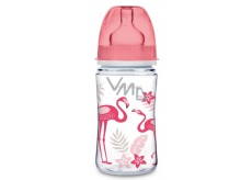 Canpol babies Jungle Wide neck bottle pink for children from 3 months 240 ml