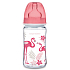 Canpol babies Jungle Wide neck bottle pink for children from 3 months 240 ml