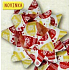 Nekupto Starfish medium luxury Christmas, red-gold 6.5 cm HV 208 01