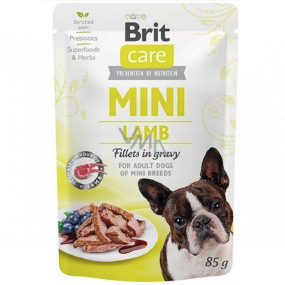 Brit Care Mini Lamb Fillets In Gravy complete super premium food for adult dogs mini breeds pocket 85 g