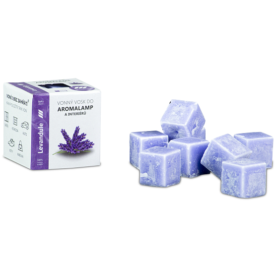 Kozák Lavender Natural Scented Wax for Aroma Lamps and Interiors 8 Cubes 30 g
