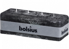 Bolsius Rustic Anthracite design candle 4 wicks 80 x 250 x 90 mm
