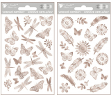 Water decals made of silver foil 9 x 15 cm
