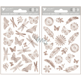 Water decals from silver foil 9 x 15 cm