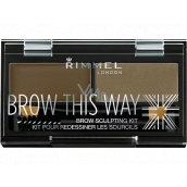 Rimmel London Brow This Way Eyebrow Palette 002 Medium Brown 1.1 g