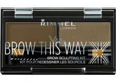 Rimmel London Brow This Way Eyebrow Palette 002 Medium Brown 1.1 g