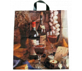 Plastic bag 47 x 43 with wine handle