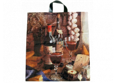 Plastic bag 47 x 43 with wine handle