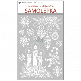 Stickers White candles with glitter 50 x 30 cm
