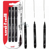 Uni Pin Set of drawing liners with special ink 0,1/0,3/0,5 mm Black 3 pieces