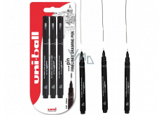 Uni Pin Set of drawing liners with special ink 0,1/0,3/0,5 mm Black 3 pieces