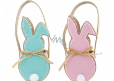 Felt basket pastel rabbit with tail 16 cm 1 piece