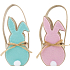 Felt basket pastel rabbit with tail 16 cm 1 piece